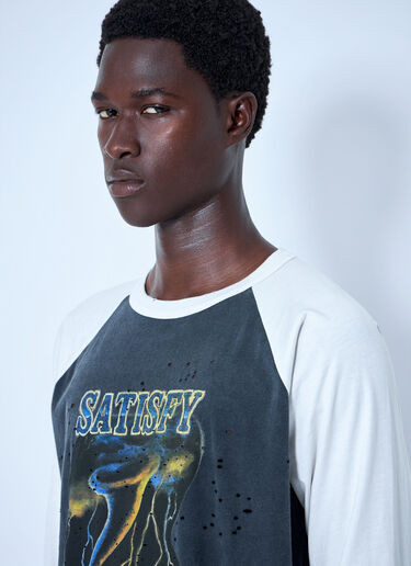 LN-CC® - Satisfy: MothTech Baseball T-Shirt - Grey Satisfy MothTech Baseball T-Shirt Grey sat0164012