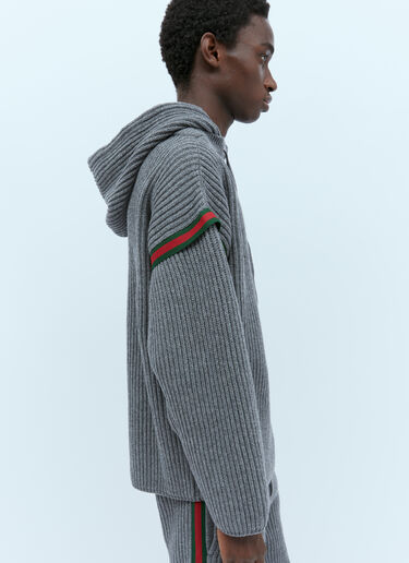 Wool Cashmere Hooded Sweater Gucci Wool Cashmere Hooded Sweater Grey guc0154006