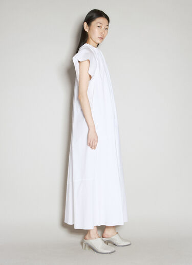 MM6 Maison Margiela Cotton Poplin Maxi Dress White mmm0255003