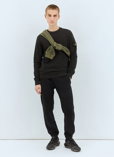 Stone Island 徽标贴饰运动裤  黑色 sto0158046