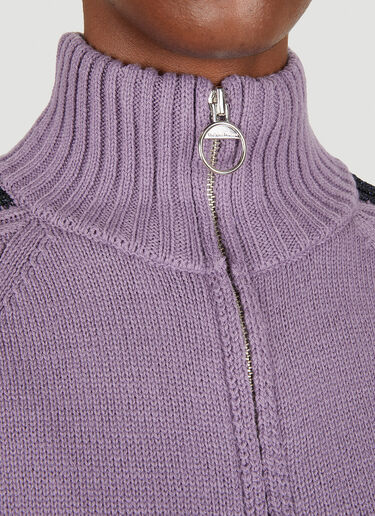 TheOpen Product Knitted Zip Sweater Purple top0249003