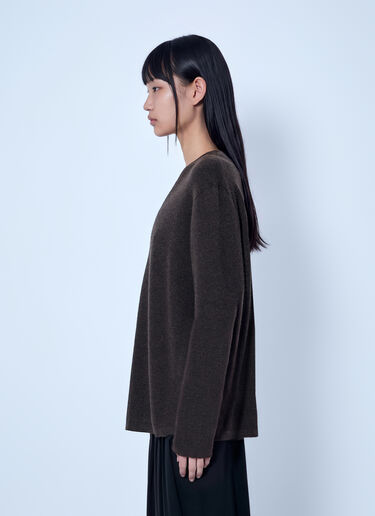 LN-CC® - The Row: Purin Cashmere Top - Brown The Row Purin Cashmere Top Brown row0266015