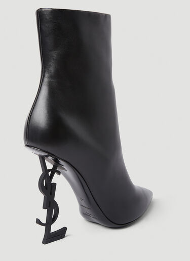 오피움 로고 하이힐 부츠 Saint Laurent 오피움 로고 하이힐 부츠 블랙 sla0249078