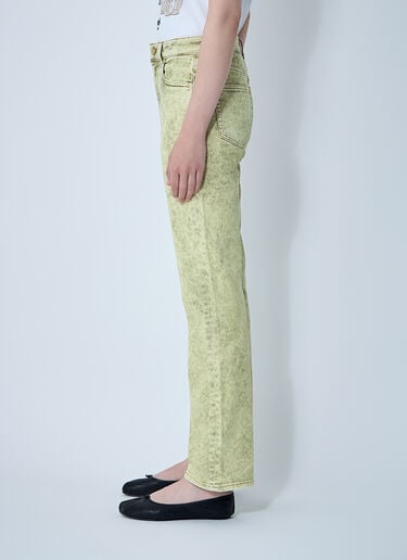 GANNI Foil Overdyed Jeans White gan0260010