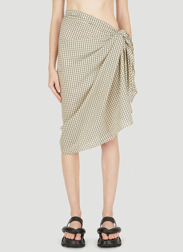 Ziah Bijou Check Sarong Beige zia0251010