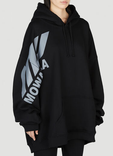 Mowalola Logo Print Hooded Sweatshirt Black mow0352002