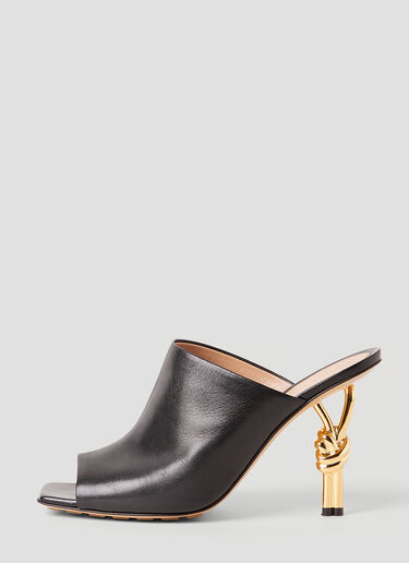 Knot High Heel Mules Bottega Veneta Knot High Heel Mules Black bov0252052