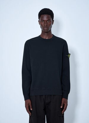 Stone Island Crewneck Sweatshirt with Logo Patch Black sto0165016