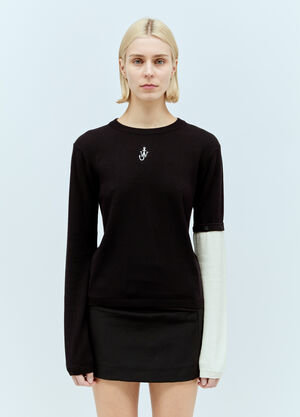 JW Anderson Contrast Sleeve Sweater Black jwa0254005