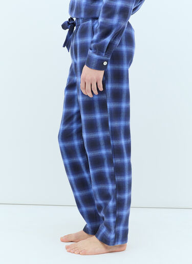 Tekla Plaid Pyjama Pants Blue tek0355009