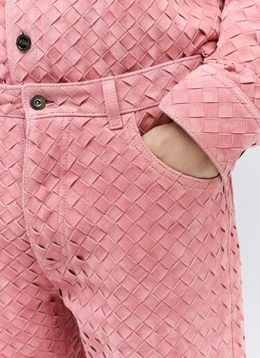 Intrecciato Suede Pants Bottega Veneta Intrecciato Suede Pants Pink bov0157001