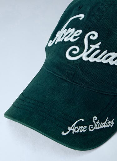 LN-CC® - Acne Studios: Baseball Cap - Dark Green Acne Studios Baseball Cap Dark Green acn0165075