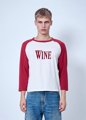 Acne Studios Wine Graphic T-Shirt Red acn0165056