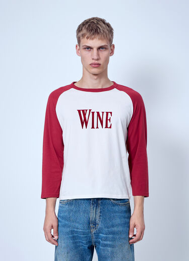 Acne Studios Wine Graphic T-Shirt Red acn0165056