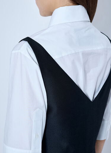 LN-CC® - Balenciaga: Hybrid Shirt Dress - Black Balenciaga Hybrid Shirt Dress Black bal0265004