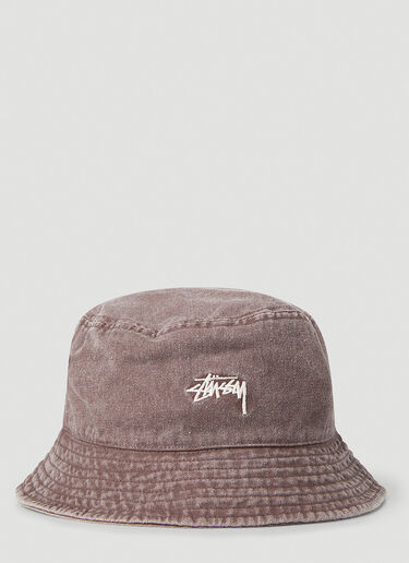 Stüssy 로우 프로 워시드 버킷 햇 브라운 sts0347030