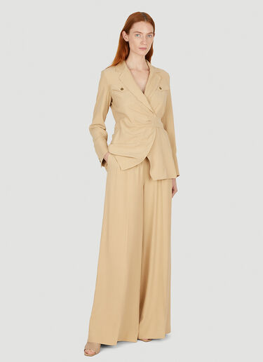 Max Mara Fleur Wrap Front Blazer Beige max0252011