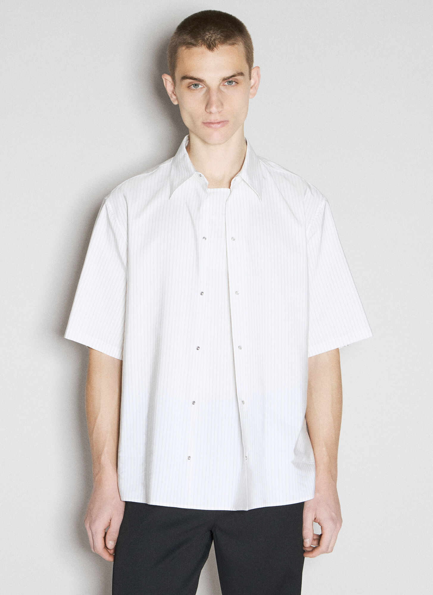 Shop Lanvin Folded Short-sleeve Shirt In White