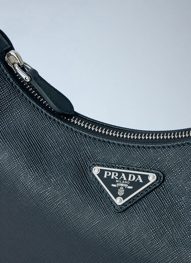 LN-CC® - Prada: Re-Edition 2005 Saffiano Shoulder Bag - Black Prada Re-Edition 2005 Saffiano Shoulder Bag Black pra0265010