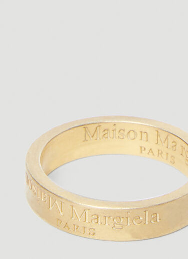 Maison Margiela Wide Logo Engraved Ring Gold mla0142034