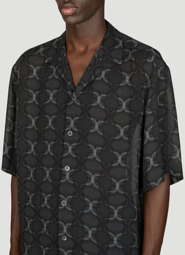 Dries Van Noten Geometric Print Short-Sleeve Shirt Grey dvn0156019