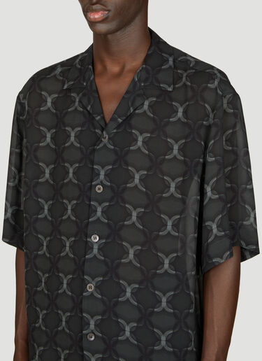 Geometric Print Short-Sleeve Shirt Dries Van Noten Geometric Print Short-Sleeve Shirt Grey dvn0156019