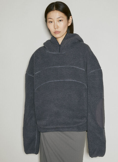 Entire Studios Fluffy Fleece Hooded Sweatshirt Black ent0253019