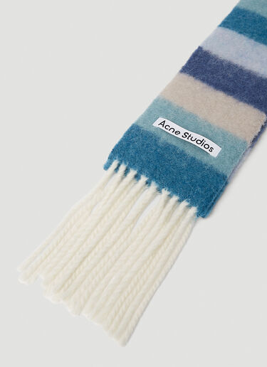 Acne Studios Logo Patch Scarf Blue acn0152051