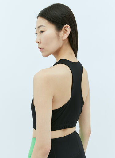 GANNI 액티브 레이서백 집업 탑 블랙 gan0255042