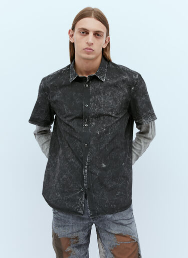 S-Marl-A Layered Shirt Diesel S-Marl-A Layered Shirt Black dsl0154015