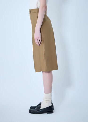 Max Mara Linen Bermuda Shorts Brown max0264012