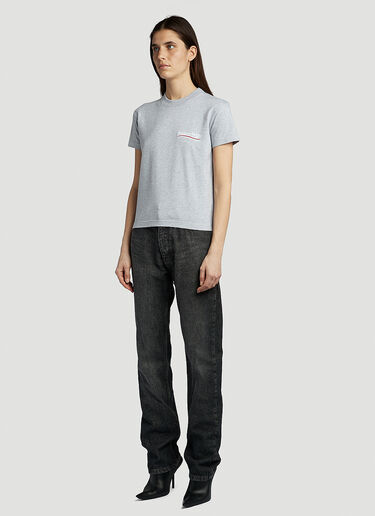 Balenciaga Logo Slim-Fit T-Shirt Grey bal0246007