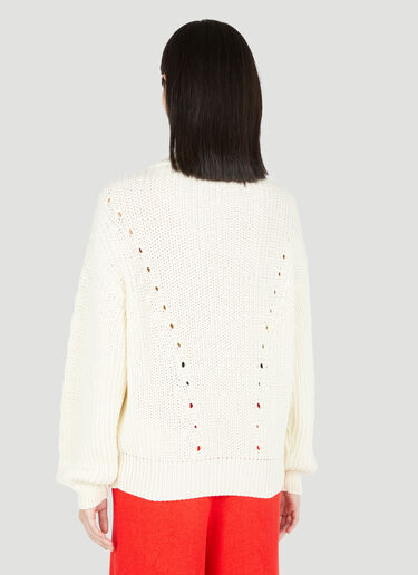 Lace-Up Knit Sweater Gucci Lace-Up Knit Sweater White guc0253021
