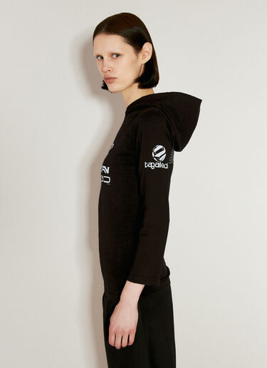 Balenciaga 후드 긴팔 탑 블랙 bal0256009