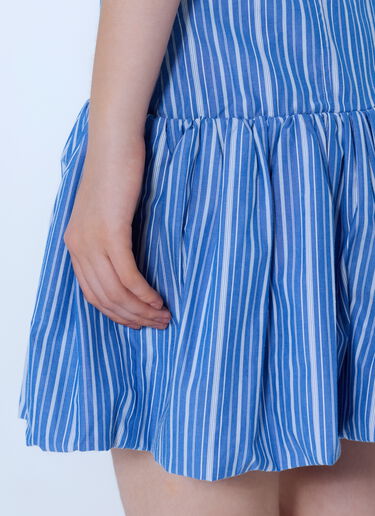 LN-CC® - GANNI: Stripe Cotton Mini Skirt - Blue GANNI Stripe Cotton Mini Skirt Blue gan0265012