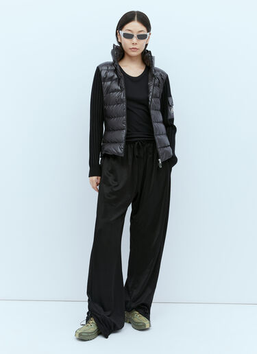 Padded Wool Cardigan Moncler Padded Wool Cardigan Black mon0254043