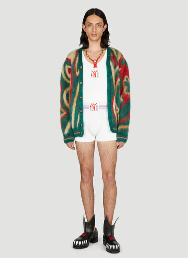 Walter Van Beirendonck ロゴパッチ ジョックショーツ ホワイト wlt0152007
