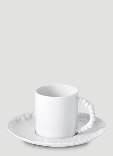 L'Objet Mojave Espresso Cup And Saucer White wps0670231
