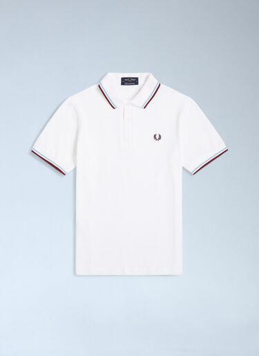 Fred Perry 로고 모티프 폴로 셔츠 화이트 fry0162005