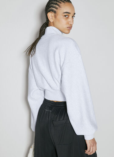 Alexander Wang Cropped High Neck Sweater Grey awg0255025