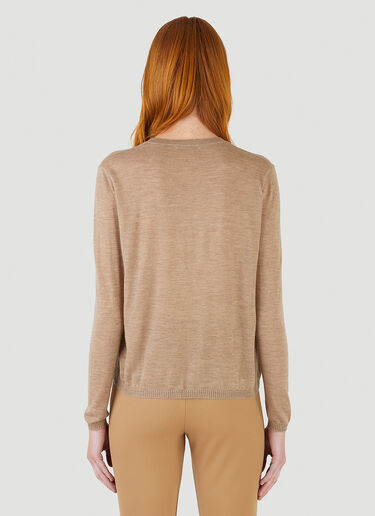 Crewneck Knit Sweater Max Mara Crewneck Knit Sweater Beige max0245017