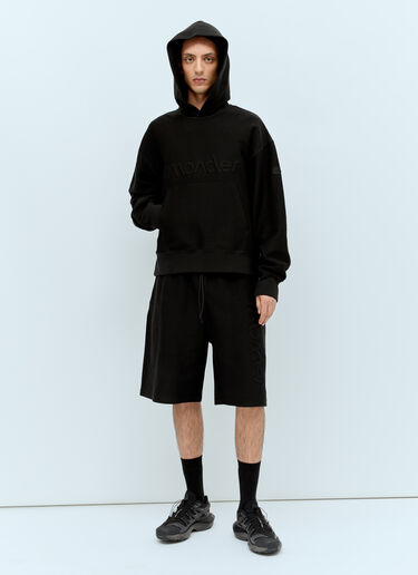 Moncler Raised Logo Drawstring Shorts Black mon0156017