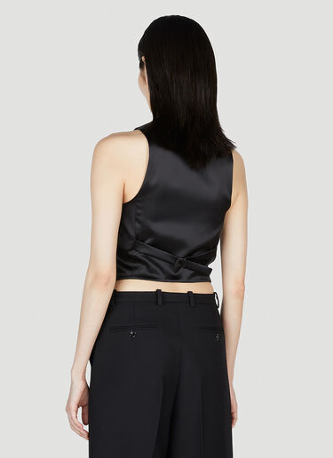 Saint Laurent Tuxedo Waistcoat Vest Black sla0253004