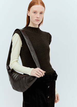 Lemaire Small Croissant Crossbody Bag Brown lem0356001