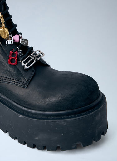Balenciaga Charm-Detail Platform Boots Black bal0263022