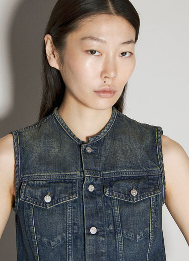 MM6 Maison Margiela Denim Vest Blue mmm0255005