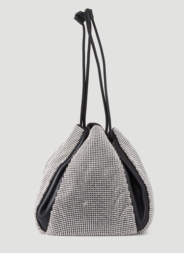 KARA Crystal Mesh Pouch Handbag Silver kar0247015