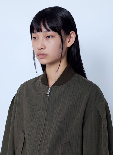 GANNI 轻羊毛混纺宽松夹克 棕色 gan0265044