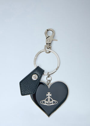 Vivienne Westwood Mirror Heart Orb Keyring Black vvw0264082