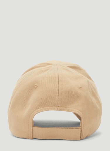 Balenciaga Logo Motif Baseball Cap Beige bal0243098